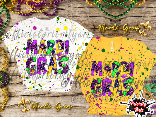Mardi Gras Splatter Shirt