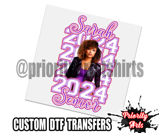 Custom Senior 2024 Dtf Transfers