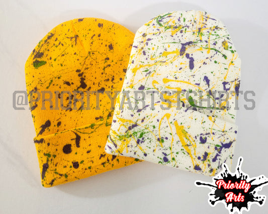 Mardi Gras Splatter Beanie