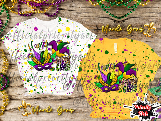 Happy Mardi Gras Splatter Shirt