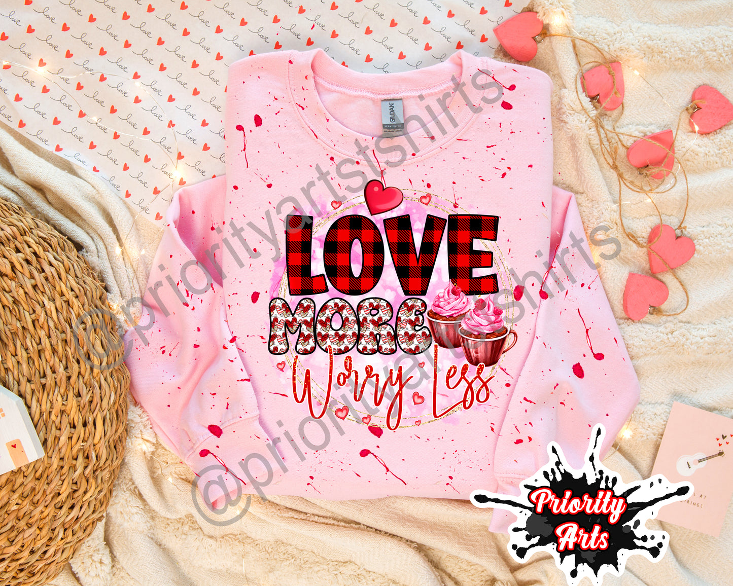 Love More, Worry Less Valentine Crewneck