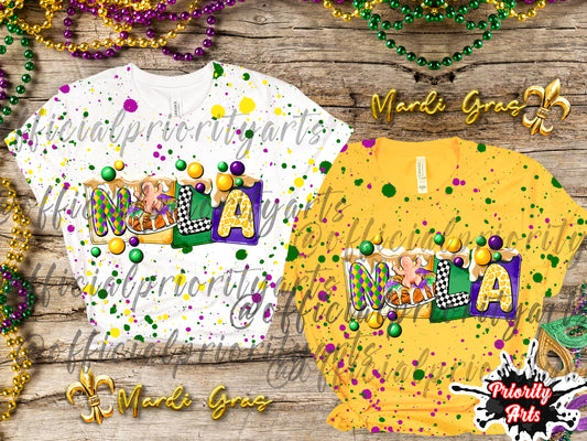 Nola Baby Mardi Gras Splatter Shirt