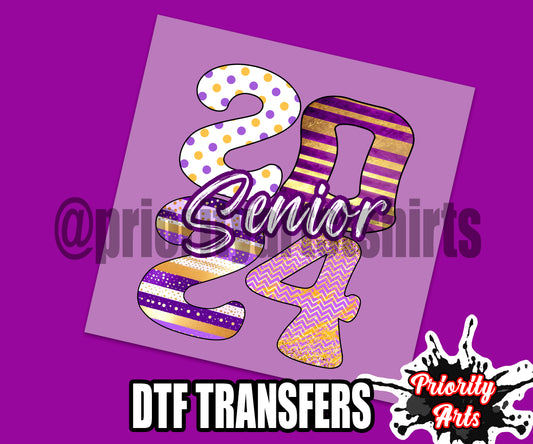 Purple Senior Dtf Transfers