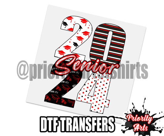Red Senior Dtf Transfers
