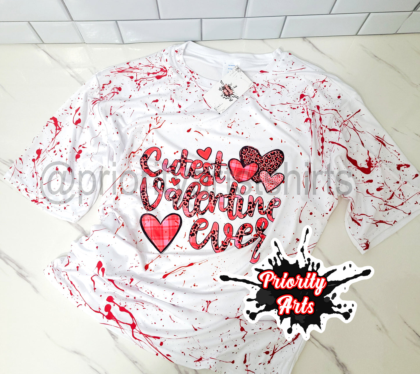 Red Splatter paint Shirt Blank