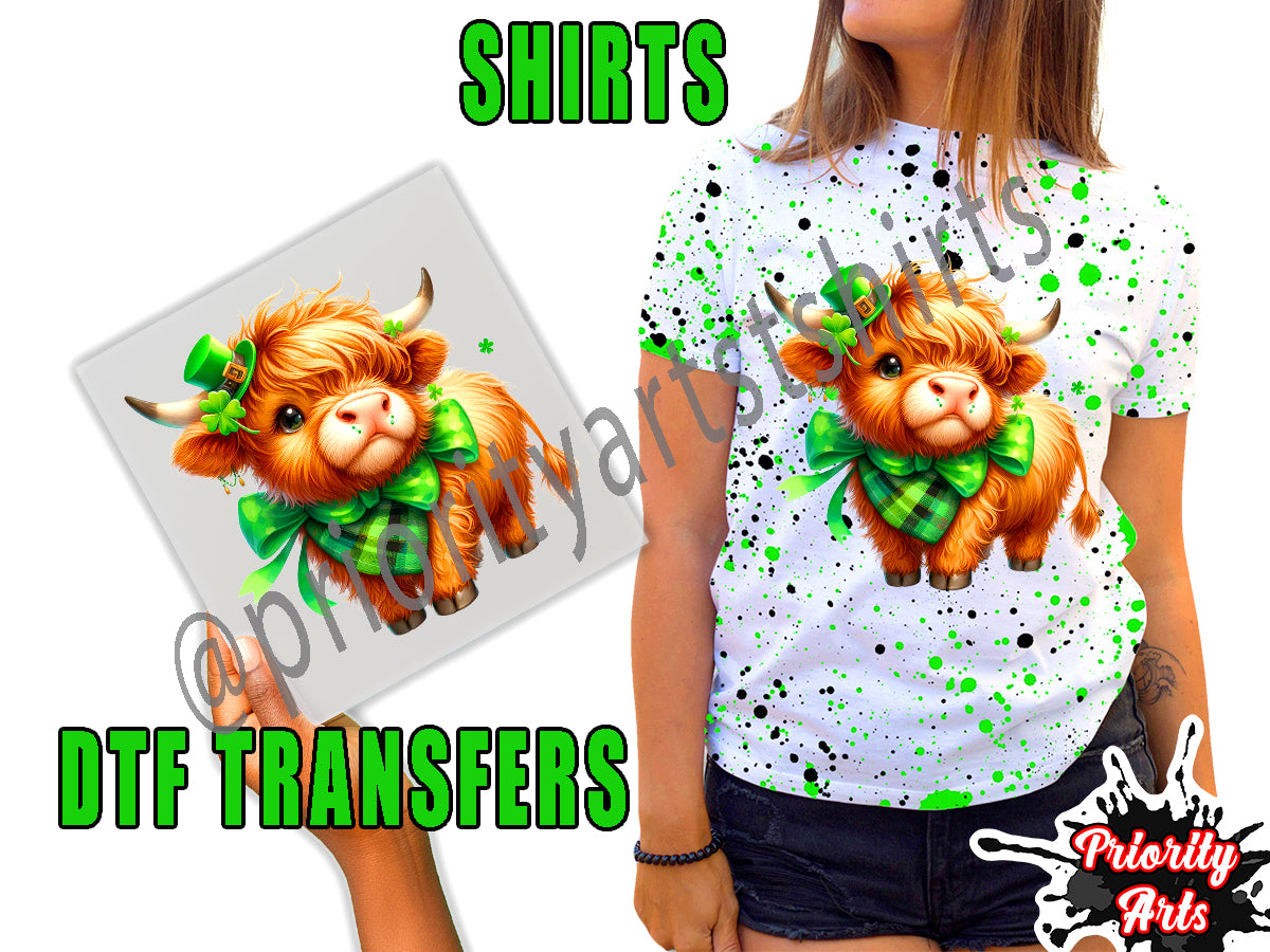 St. Patrick's Day Highland Cow