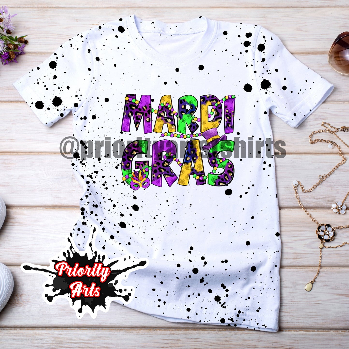 Mardi Gras Beads Shirt