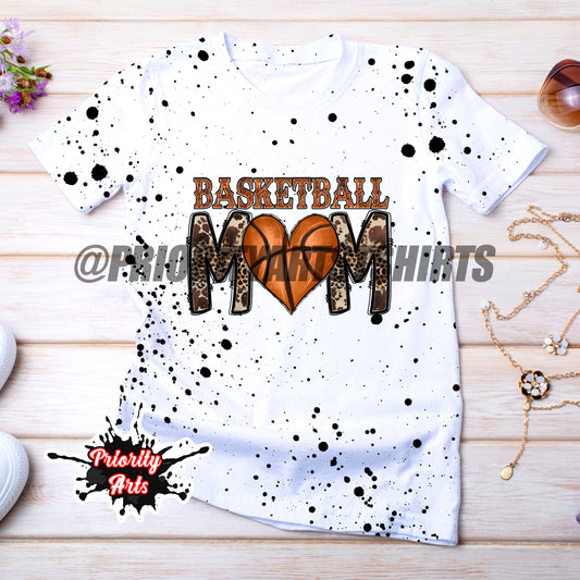 BLACK SPLATTER BASKETBALL MOM