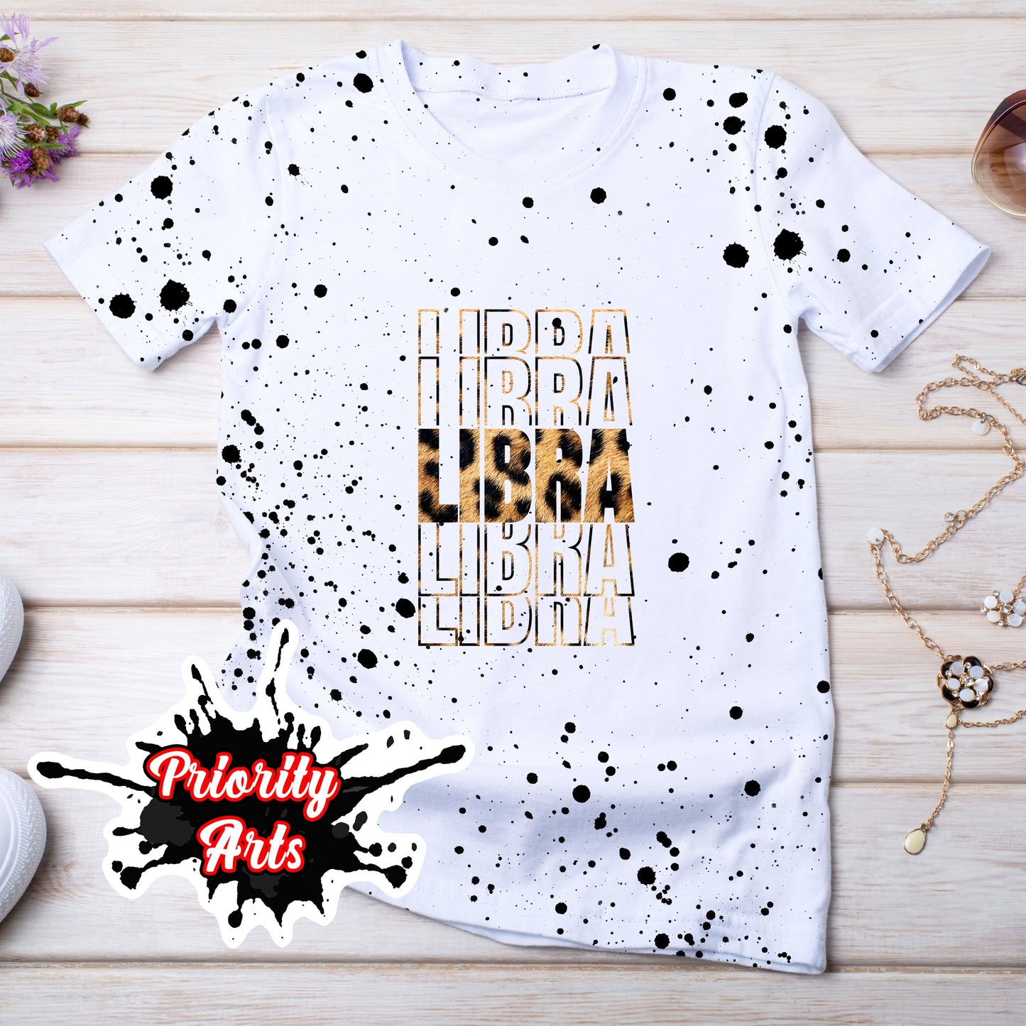 LIBRA LEOPARD PRINT TEE