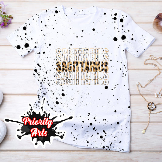 SAGITTARIUS LEOPARD PRINT TEE