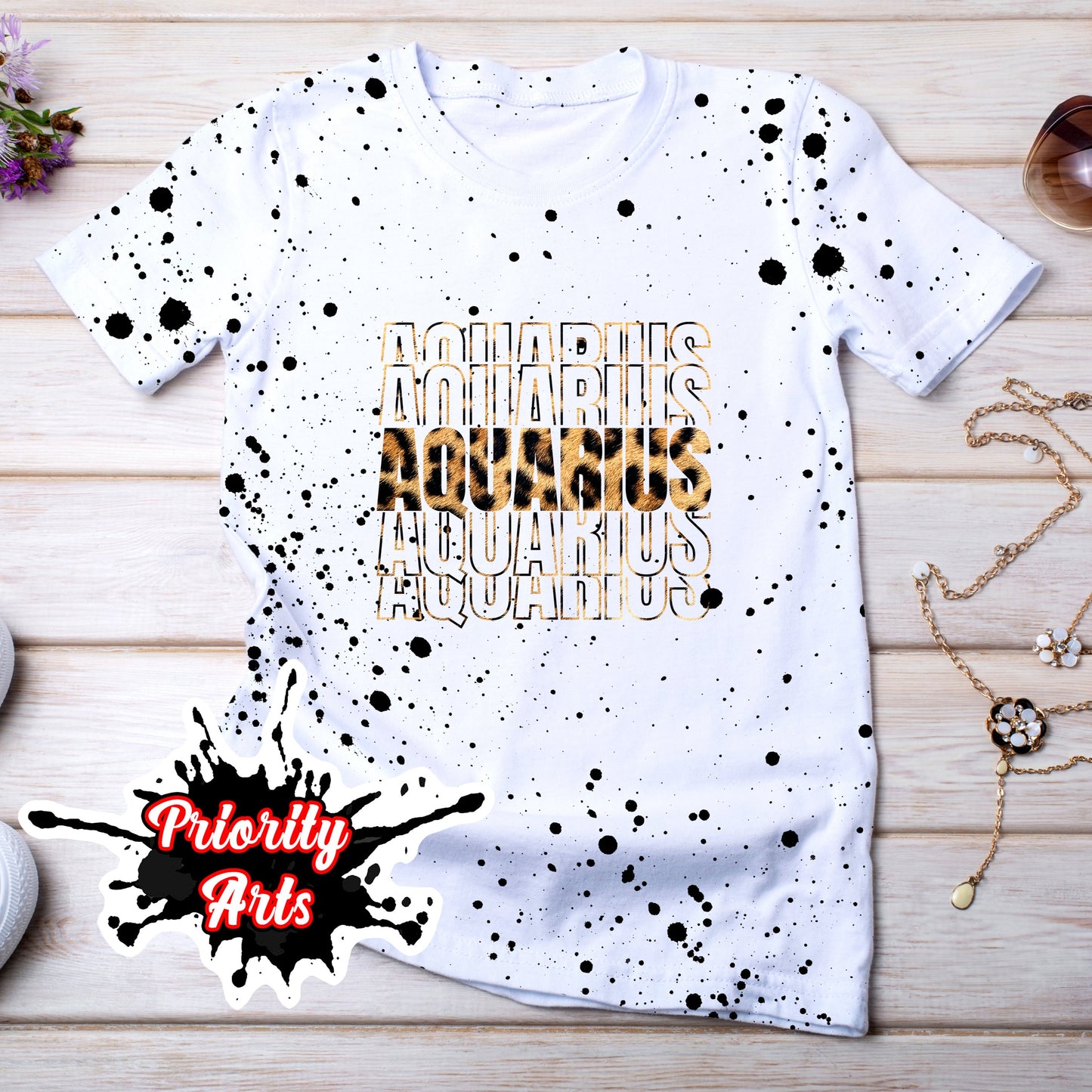 AQUARIUS LEOPARD PRINT TEE