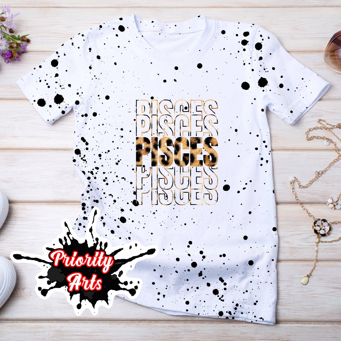 PISCES LEOPARD PRINT TEE