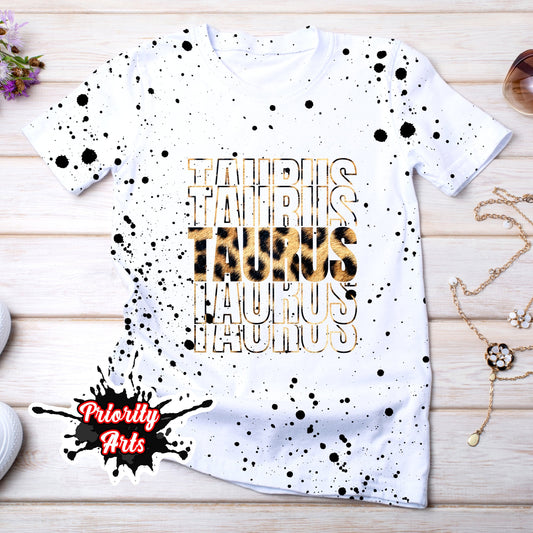 TAURUS LEOPARD PRINT TEE